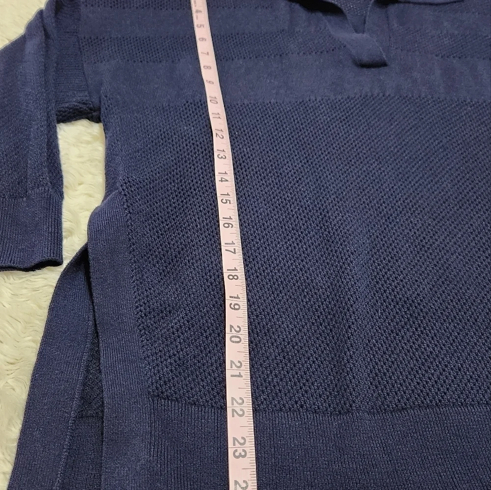 JOHNNY WAS Calme Pullover Sweater Organic Cotton / Cashmere Dark Blue Size XL